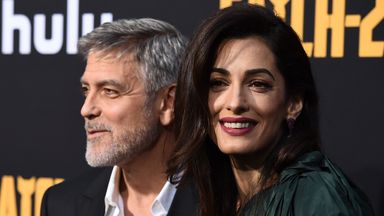 George and Amal Clooney were at the royal wedding. Pic: Jordan Strauss/Invision/AP